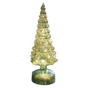 FVDPWYE Glass Christmas Tree Night Light Ornament Decorative Xmas Tree Indoor Atmosphere Green