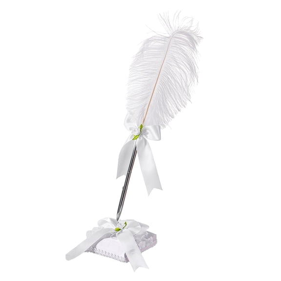 FVDPWYE Guest Book Pen Feather Ballpoint Writing Pen Writing Elegant Wedding Signing Pen Style B