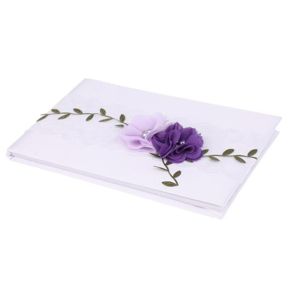 FVDPWYE Guest Book With Flower White Lace Wedding Reservation Registration For Guests