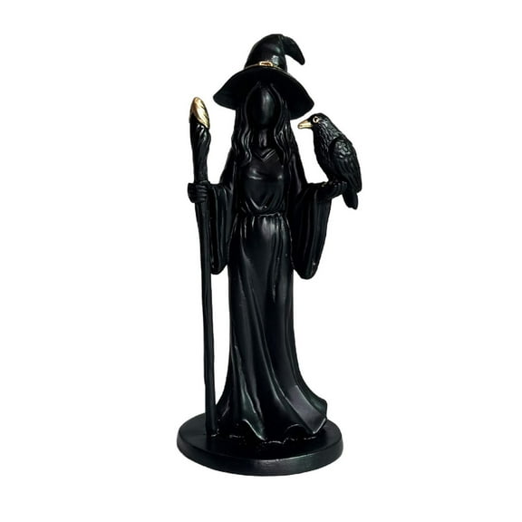 FVDPWYE Halloween Witch Statue Collectible Figurine for Fireplace Bookshelf Entrance