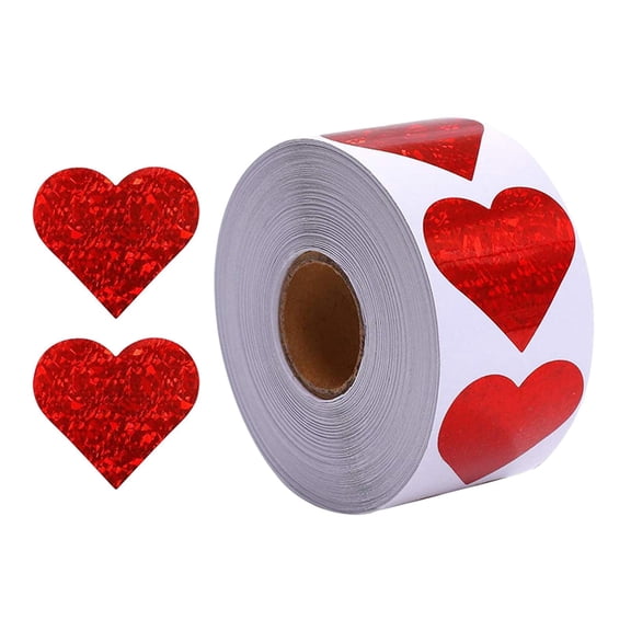 FVDPWYE Heart Stickers Packaging Labels Tags Decorative for Kids Cards Gift Envelopes 3.8cm