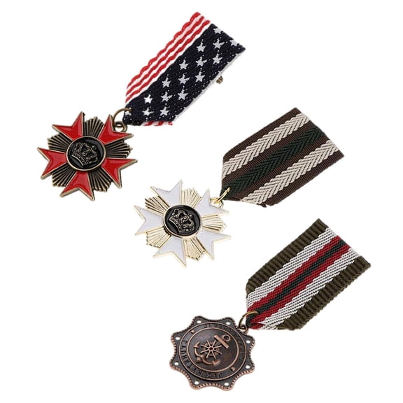 FVDPWYE Hellery Vintage Medal Army Badges Star Pin Brooch Style4+Style5+Style8