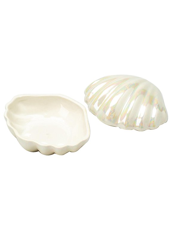 Jewelry Box Necklace Pendant Tray Trinket Box Decorative Showcase with Dustproof White