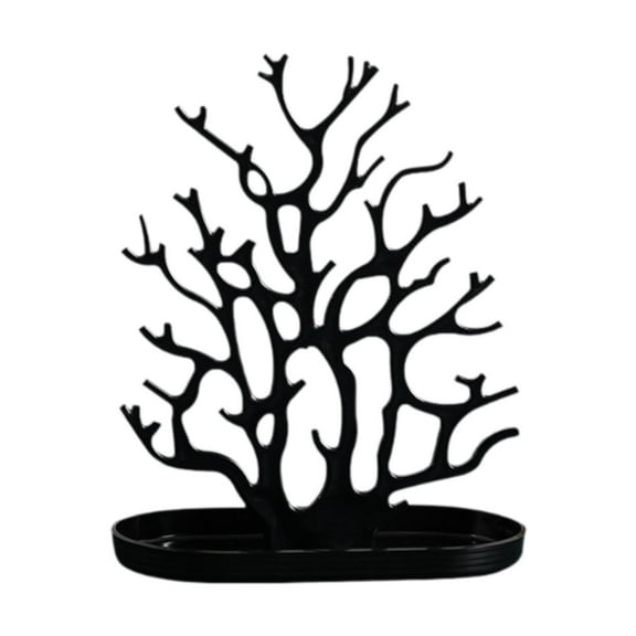 FVDPWYE Jewelry Display Stand Ornament Elegant Tree Tower Rack for Necklace Earrings Black