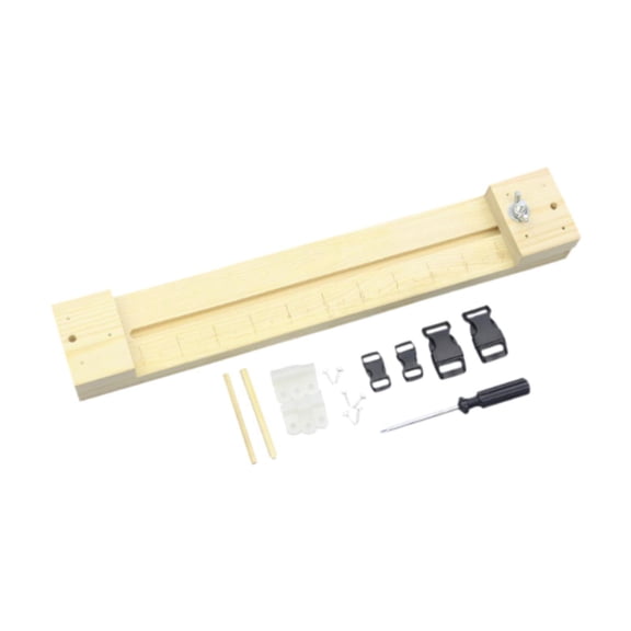 FVDPWYE Jig Bracelet Maker Wooden Paracord Jig Kit Adjustable Length Wood Frame Braiding Long Maker No Pins