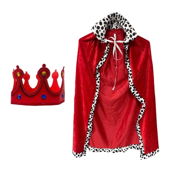 FVDPWYE King Robe Kids Halloween Costume Cosplay Role Play Preschool Dress up Cape for