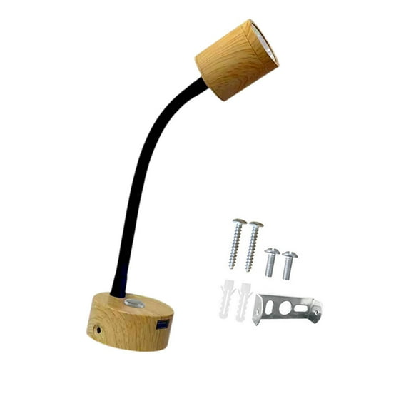 FVDPWYE LED Reading Light Flexible 12-24V Memory Function Interior Lighting Reading Lamp Long Black