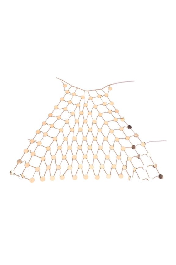 Layered Sequins Body Chain Dress Chest Jewelry Party Women Shiny Chest Chain for Aureate