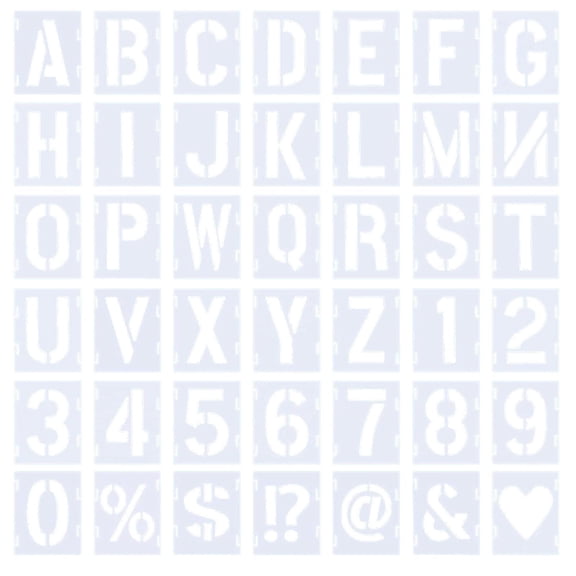 FVDPWYE Letter Stencils 2 inch Interlocking Reusable Letter and Number Stencils Alphabet