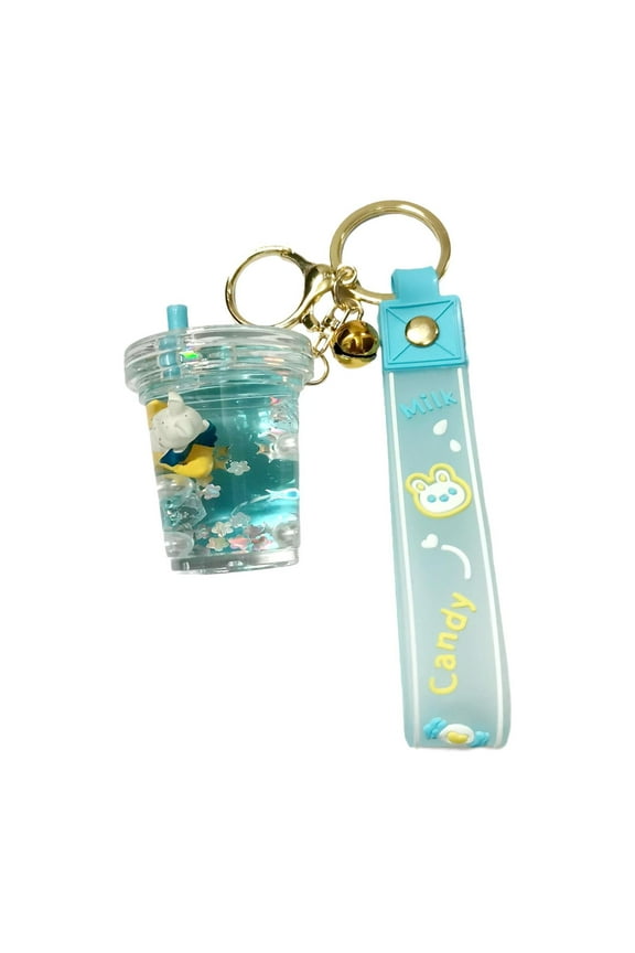 Liquid Quicksand Keychain Accessories Key Accessory Creative Cartoon Keyring for Style C
