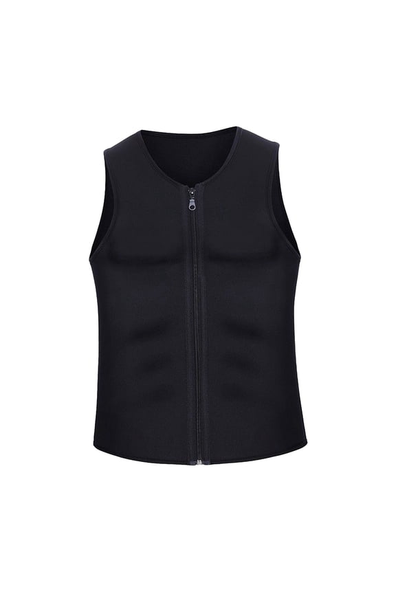 Men Zipper Sweat Trainer Neoprene Yoga Thermal S