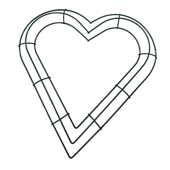 FVDPWYE Metal Heart Shaped Wire Wreath Making Frame DIY for Holiday Decoration 30cm