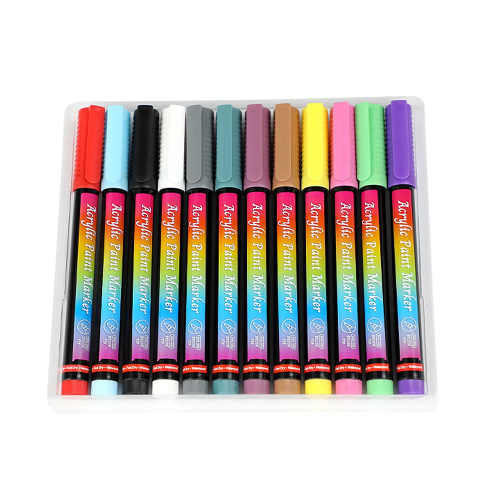 FVDPWYE Metallic Marker Pens Watercolor Pen Kit Painting Smooth for 12 Colors C 12 Colors
