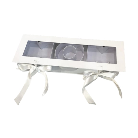 FVDPWYE Mom Letter Shaped Empty Flower Box Souvenir Rectangular Elegant Premium Creative White