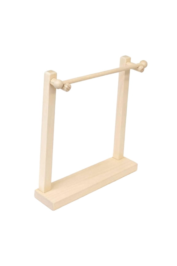 Necklace Organizer, Jewelry Display Stand, Vertical Dressing Table Decor for Bangles, Earrings, Bracelet Hanger Storage Rack Light Wood