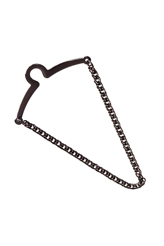 Necktie Tie Clips Copper Tie Fixed Clip Black Tie Accessories Classic Link Chain