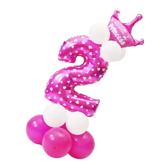 FVDPWYE Numbers 0-9 Balloons 12 Inch Latex Balloons Anniversary Party Decorations - Number 2