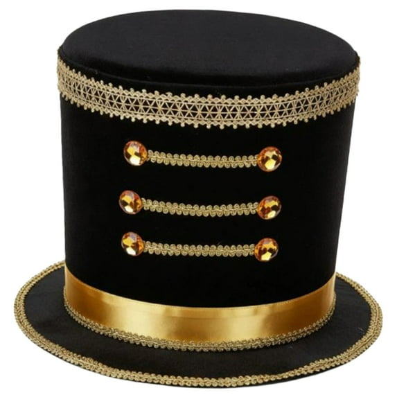FVDPWYE Nutcracker Hat Halloween Adult Toy for Mardi Gras Holiday Fancy Dress Band Major Black