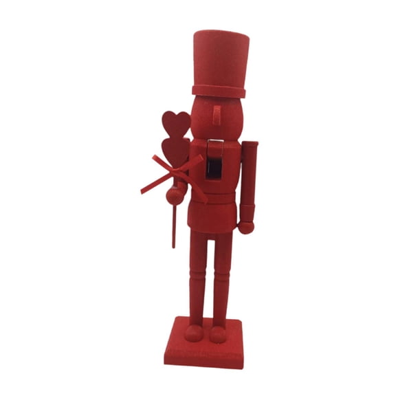 FVDPWYE Nutcracker Soldier Figure Decor Statue Sculpture for Outdoor Fireplace Party Red