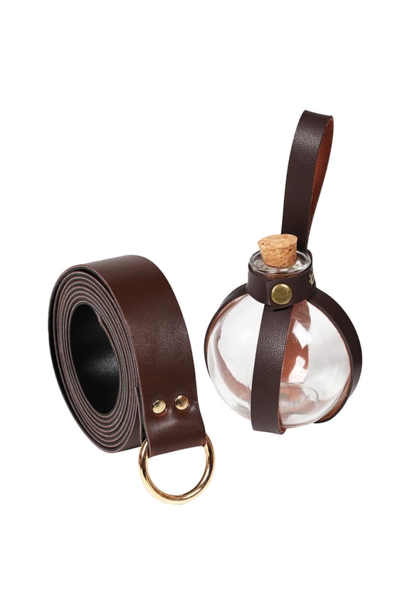PU Leather Belt Medieval Belt 240cm Medieval Cosplay Costume Set Cosplay Costume brown