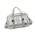 thumbnail image 1 of FVDPWYE PVC Clear Tote Bag Waterproof PVC Gym Bag for Beach Camping Yoga Stadium Concert Gray, 1 of 9