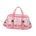thumbnail image 1 of FVDPWYE PVC Clear Tote Bag Waterproof PVC Gym Bag for Beach Camping Yoga Stadium Concert Pink Red, 1 of 9