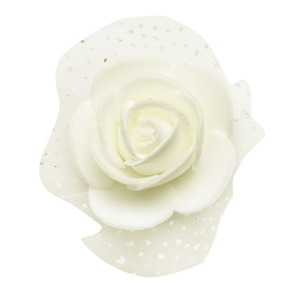 FVDPWYE Pack of 100 artificial roses, flower heads, DIY, Valentine's Day, bouquets, Cream