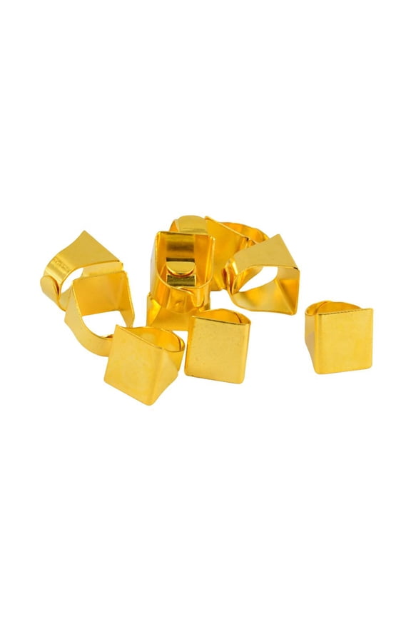 Pcs Blank Ring Pad Ring Components, Adjustable Ring Bases Findings for Jewelry Gold