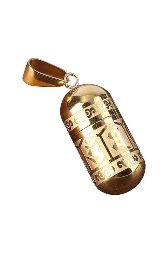 Pendant Cremation Holder Open Engraved Memorial Jewelry Titanium Steel Charm for Gold