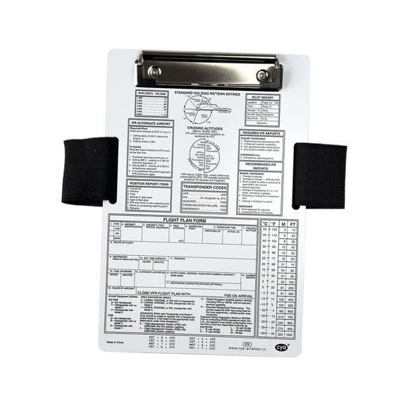 FVDPWYE Pilot Kneeboard Portable with Elastic for Vehicle Airplane IFR