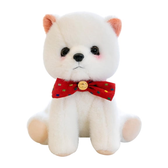 FVDPWYE Plush Dog Adorable Realistic Hugging Sleeping Pillow Simulation Puppy Doll Plush red design