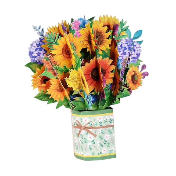 FVDPWYE Popup Cards Card with Envelope Birthday Card Popup Greeting Cards Flower Bouquet