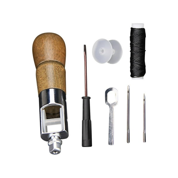 FVDPWYE Portable Sewing Awl Set Stitching Durable Shoemaker Canvas DIY Craft Starter Set