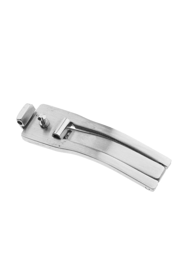 Premium Stainless Steel Deployant Buckle Push Buckle Watchband Clasp Finding - Silver, 5mm