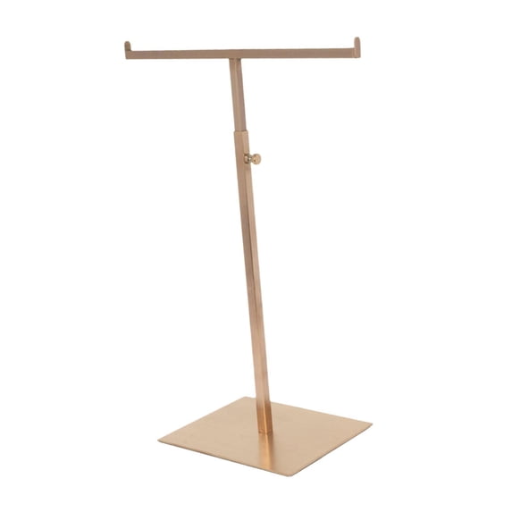FVDPWYE Purse Display Stand Tabletop Adjustable Height for Dresser Exhibitions Store Rose gold Extended