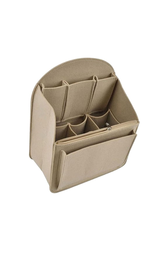 Purse Organizer Insert Container Inner Bag for Duffel Tote Luggage Underarm Bags Khaki