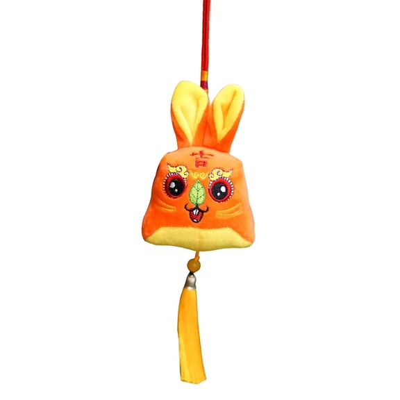 FVDPWYE Rabbit mascots Doll Chinese New Year Decoration Hanging for Hallway Door Home Orange