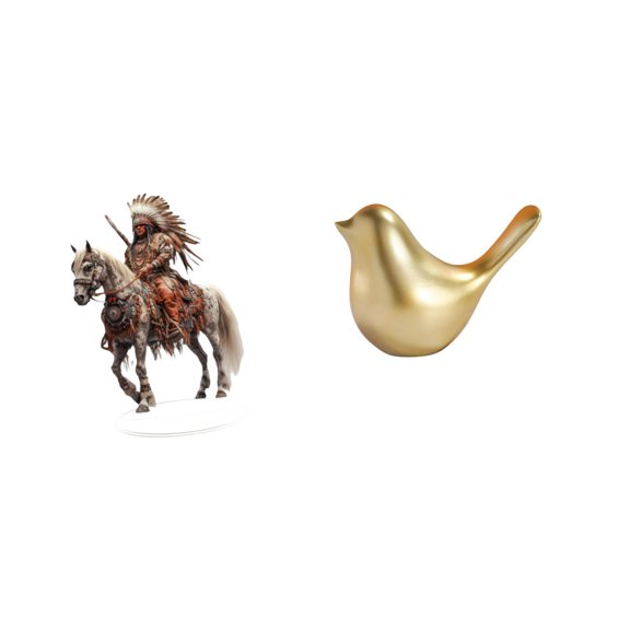 FVDPWYE Radiant Acrylic Bird Knight Table Centerpiece Modern Animal Sculpture Waterproof Home Decor Ornament for Desktop Office Living Room Gift