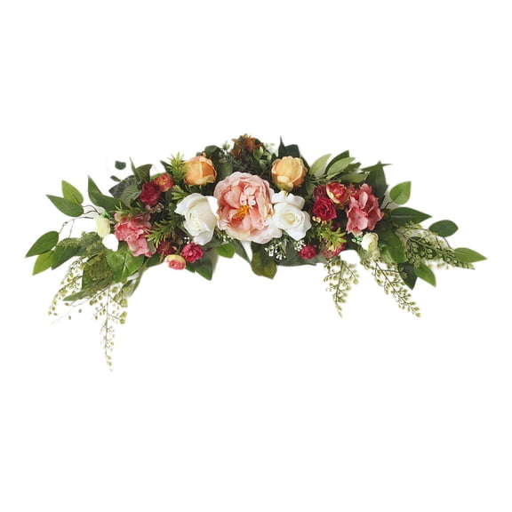 FVDPWYE Realistic Artificial Wreath Green Leaves Door Threshold Flower Artificial Flower