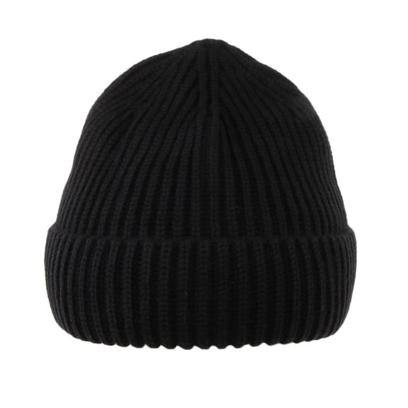 FVDPWYE Ribbed Knitted Unisex Ski Beanie Skull Cap Work Snow Drivers Hat Black