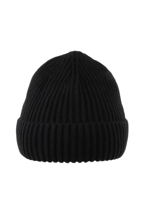 Ribbed Knitted Unisex Ski Beanie Skull Cap Work Snow Drivers Hat Black
