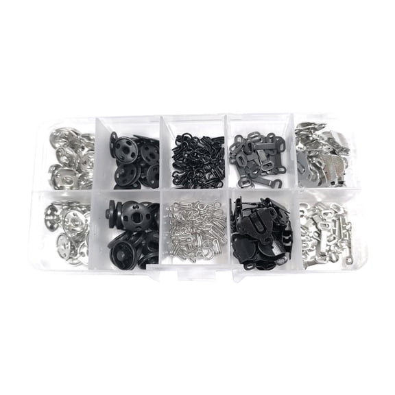 FVDPWYE Sewing Hooks and Eyes Closure Set Clothes Sewing Buttons Rustproof Easy to Apply 90pcs