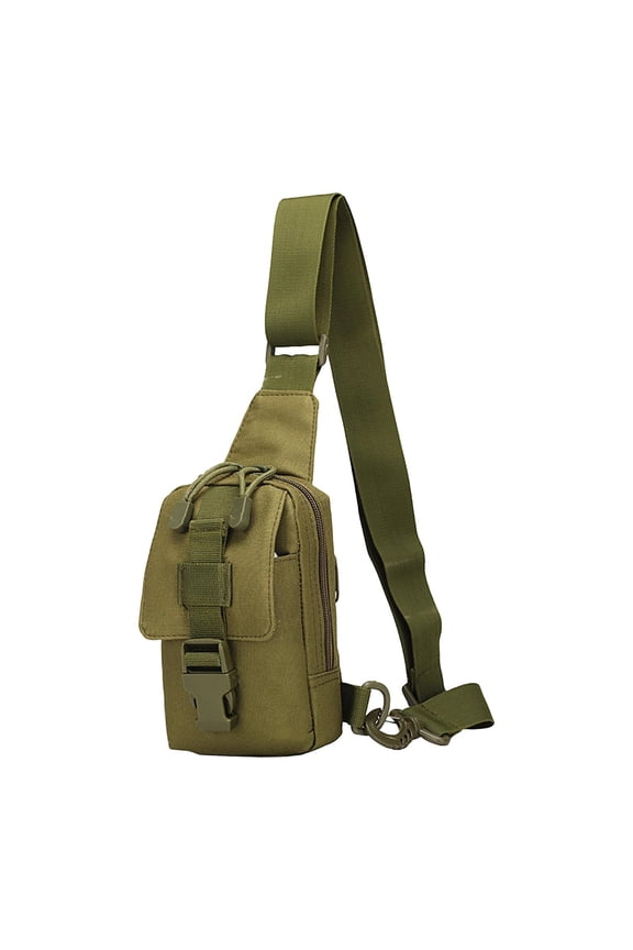 Small Chest Bag Fanny Pack Pouch Crossbody Sling Bag Shoulder Belt Daypack Backpack for Riding Fishing Office Travel Exercise Green
