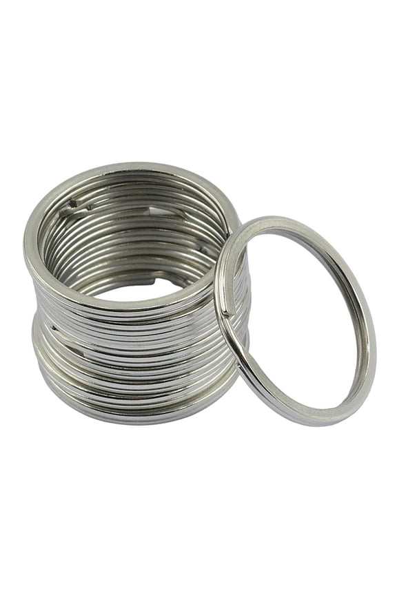Split O-Ring Key Rings, Keychains, DIY Bag Accessories, Approximately 10 Pieces, 25 mm