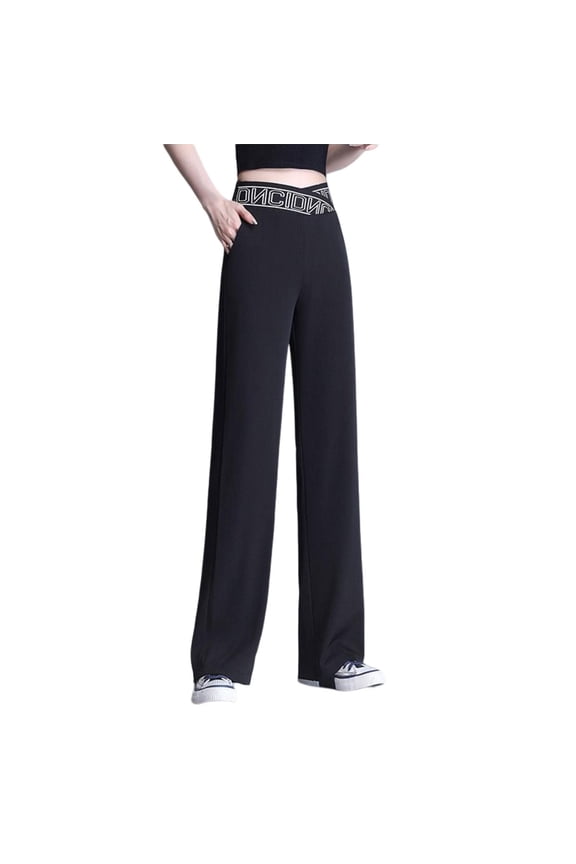 Straight Wide Leg Pants Women High Waisted Korean Style Lady Drape Business Work XL