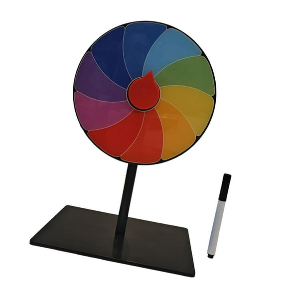 FVDPWYE Table Prize Turntable Fortune Wheel Editable Easy Assembly Stable Stand Reusable 10 Grids