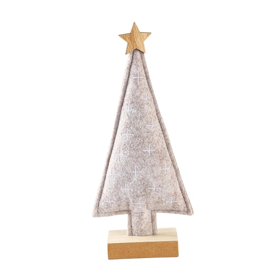 FVDPWYE Tabletop Christmas Tree Crafts Table Centerpiece for Festival Cabinet Office 9.5x4x22cm Gray
