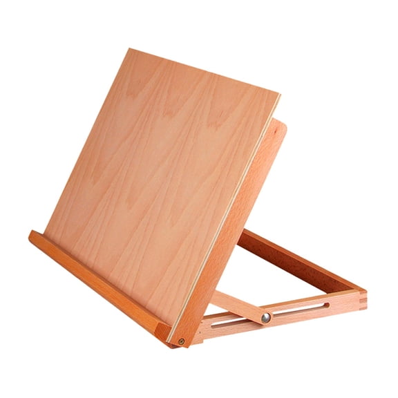 FVDPWYE Tabletop Sketch Box Easel -Adjustable & Portable Beech Wood Desk Easel 43x32CM