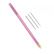 FVDPWYE Tambour Hook Embroidery Crochet Hooks with Ergonomic DIY French Crochet Hook for Pink