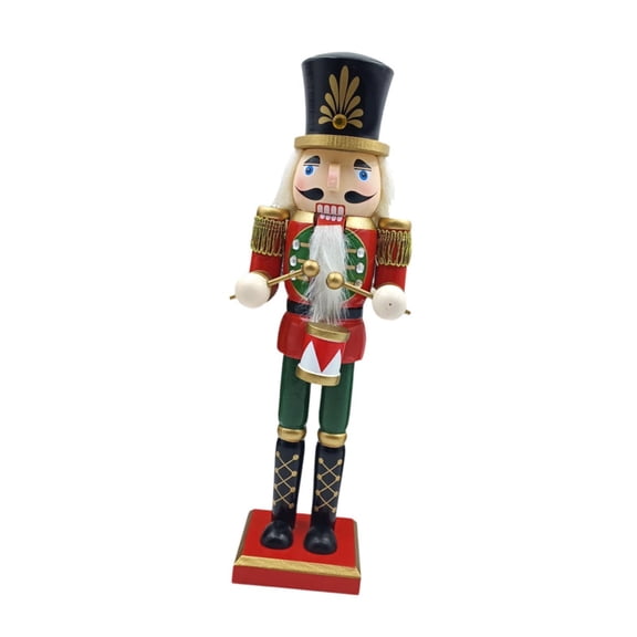 FVDPWYE Traditional Wooden Nutcracker Ornament Statue Tabletop Xmas Gift Decor Christmas Style D